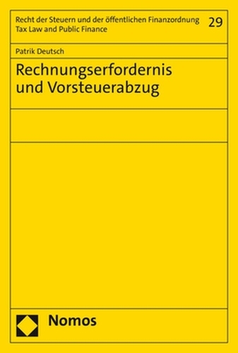Rechnungserfordernis und Vorsteuerabzug.