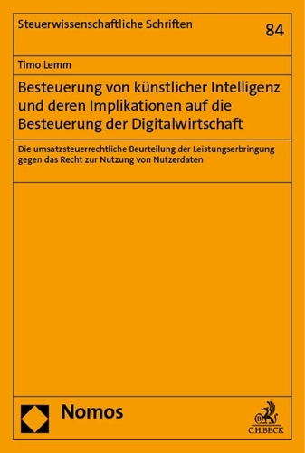 Besteuerung von kuenstlicher Intelligenz und deren Implikationen auf die Besteuerung der Digitalwirtschaft