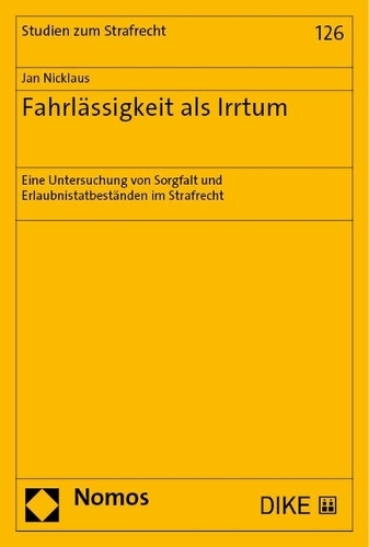 Fahrlaessigkeit als Irrtum