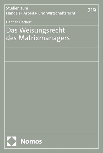Das Weisungsrecht des Matrixmanagers.