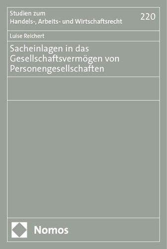 Sacheinlagen in das Gesellschaftsvermoegen von Personengesellschaften.