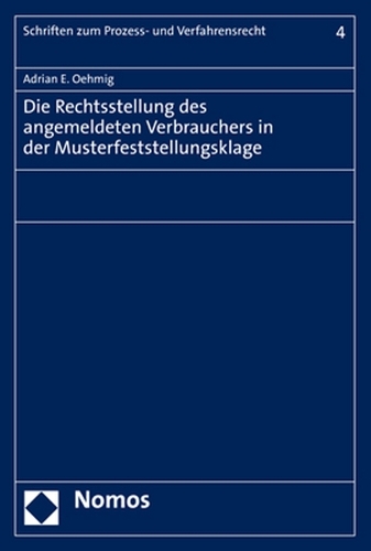 Die Rechtsstellung des angemeldeten Verbrauchers in der Musterfeststellungsklage.