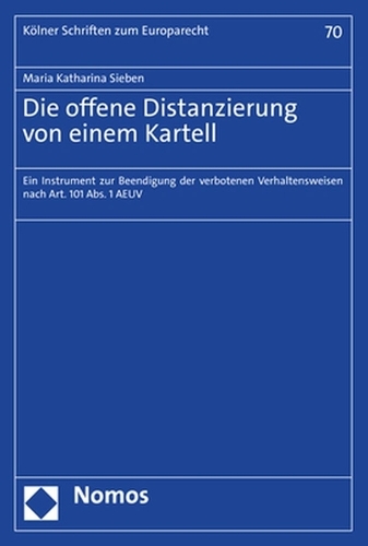 Die offene Distanzierung von einem Kartell