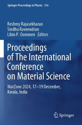 Proceedings of The International Conference on Material Science: MatZone-2024, 17-19 December, Kerala, India.