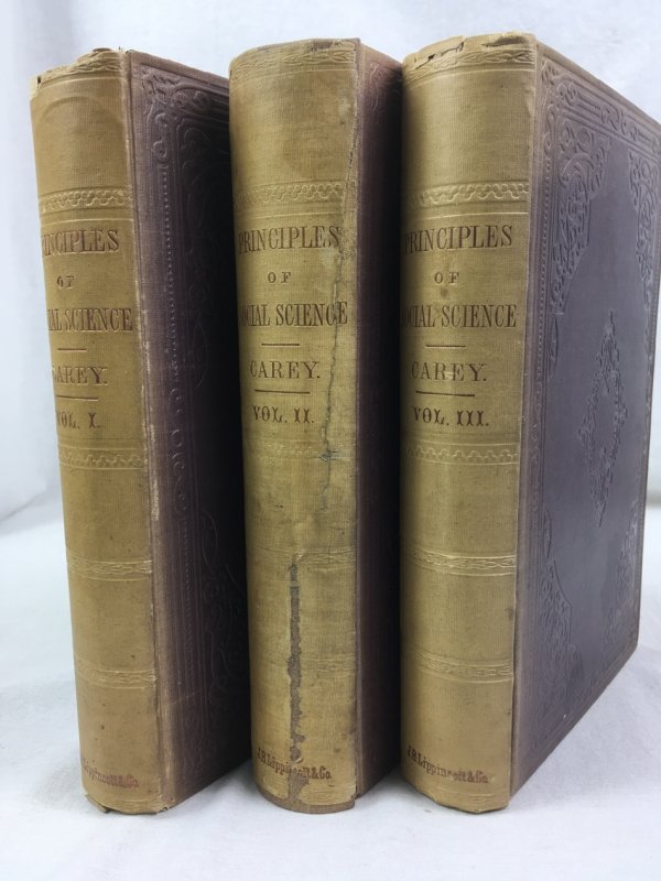 Principles of Social Science. In three volumes. Philadelphia, Lippincott, 1858-65.