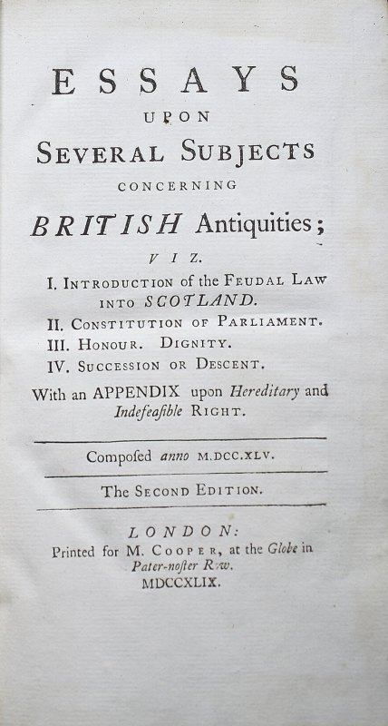 Essays upon Several Subjects concerning British Antiquities. The Second Edition. London, M. Cooper, 1749.