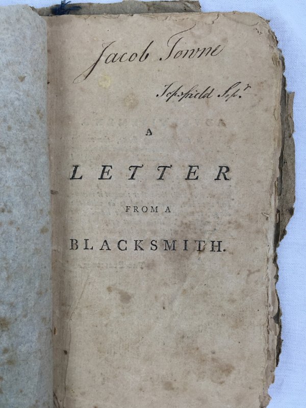 A Letter from a Blacksmith, to the Ministers and Elders of the Church of Scotland. The Seventh Edition. London, Re-printed by John Mycall, [1787].