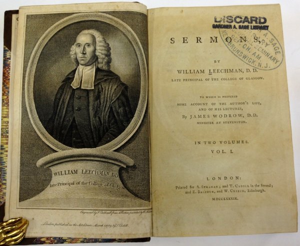 Sermons. In two volumes. London, A. Strahan and T. Cadell, 1789.