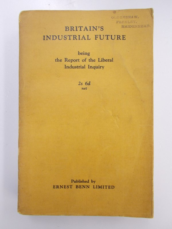 Britain's Industrial Future. Being the Report of the Liberal Industrial Inquiry. London, Ernest Benn, 1928.