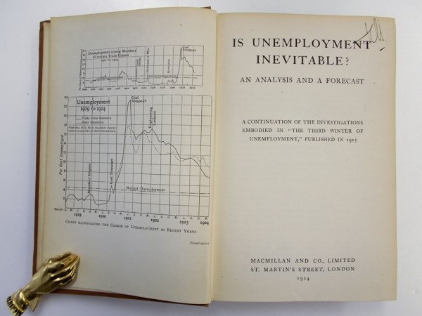 Is Unemployment Inevitable? An analysis and a forecast. London, Macmillan, 1924.