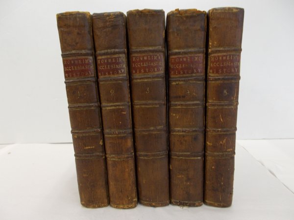 An Ecclesiastical History, Antient and Modern. Translated from the original Latin by Archibald Maclaine. Second edition. 5 vols. London, A. Millar, 1758.