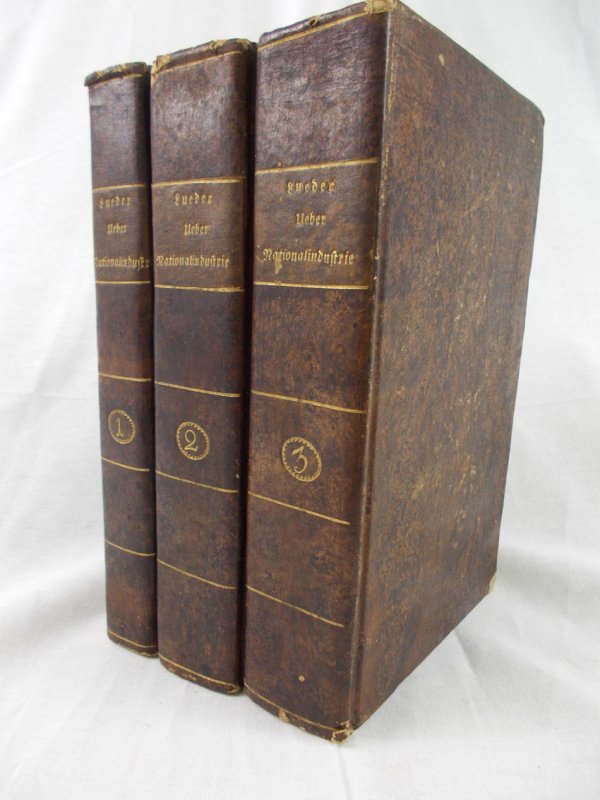 Ueber Nationalindustrie und Staatswirthschaft. Nach Adam Smith bearbeitet. Erster-dritter Theil. Berlin, Heinrich Froelich, 1800/1802/1804.