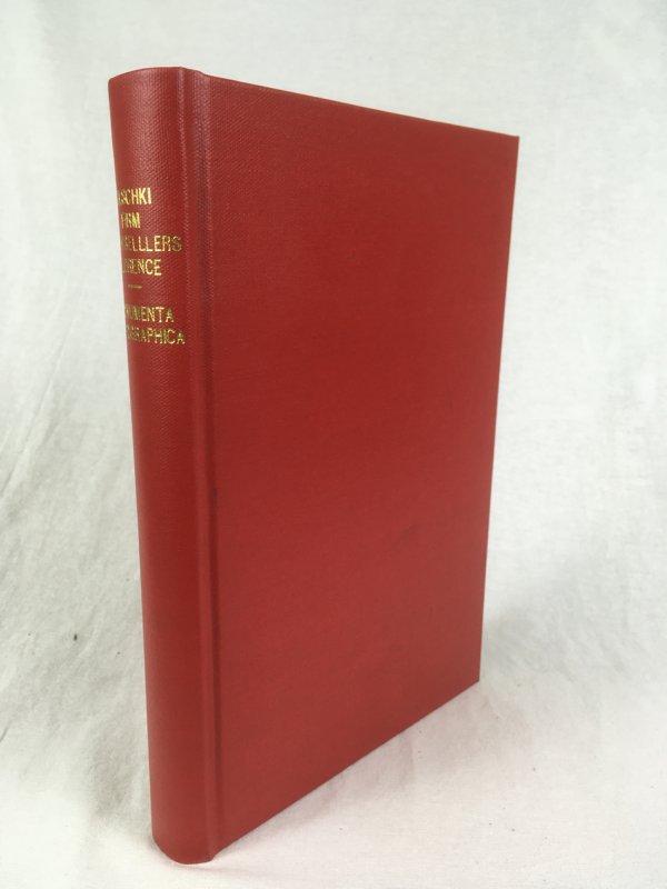Monumenta Typographica: Catalogus LIII. Leo S. Olschki, Bibliopola, Florentiae, 1903..
