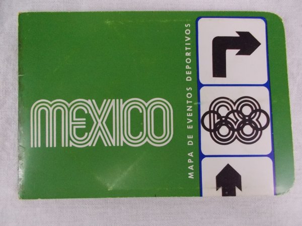 Mexico: Mapa de eventos deportivos. [Mexico City], [1968]..