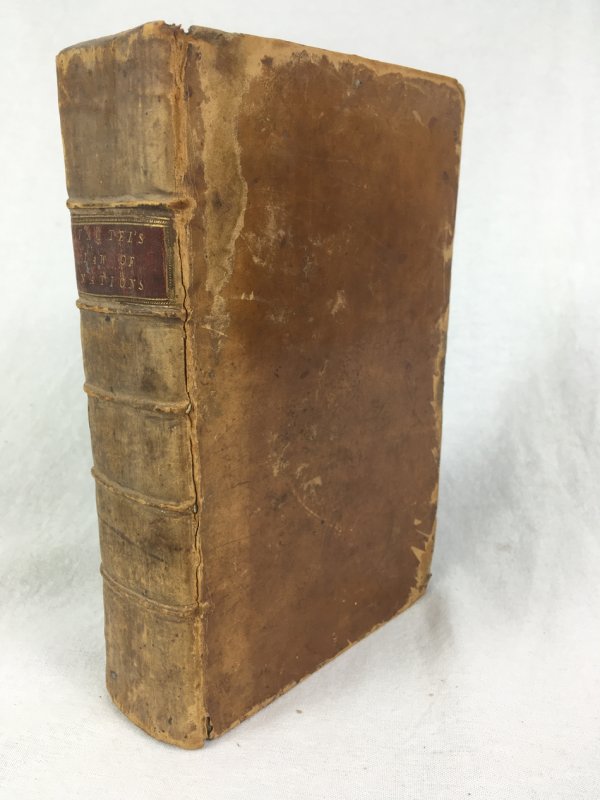 The Law of Nations; or Principles of the Law of Nature: Applied to the Conduct and Affairs of Nations and Sovereigns. Dublin, Luke White, 1792.