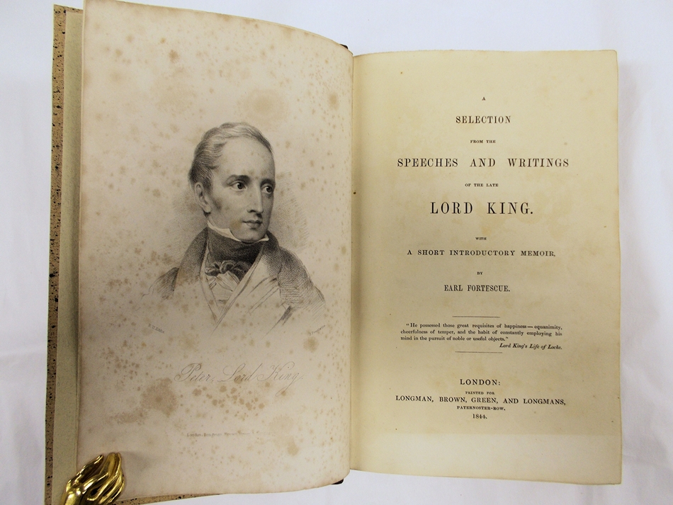 A Selection from the Speeches and Writings. London, Longman, 1844.