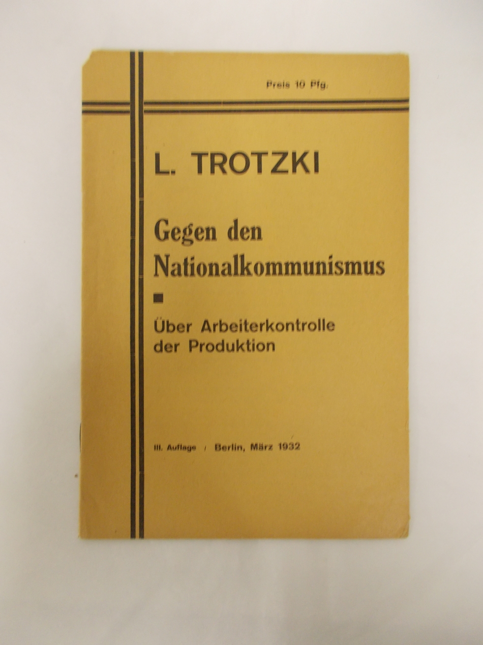 Gegen den Nationalkommunismus. Berlin, A. Grylewicz, 1932.