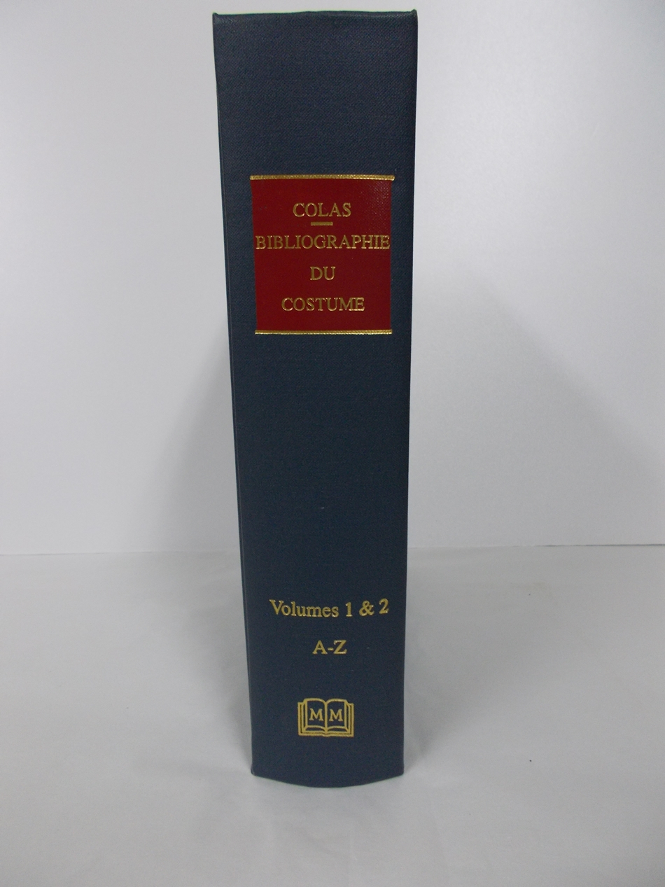 Bibliographie Generale du Costume et de la Mode. Tome 1-2 en 1. Reprint (Paris, Colas, 1933). Mansfield, Martino, [199-].