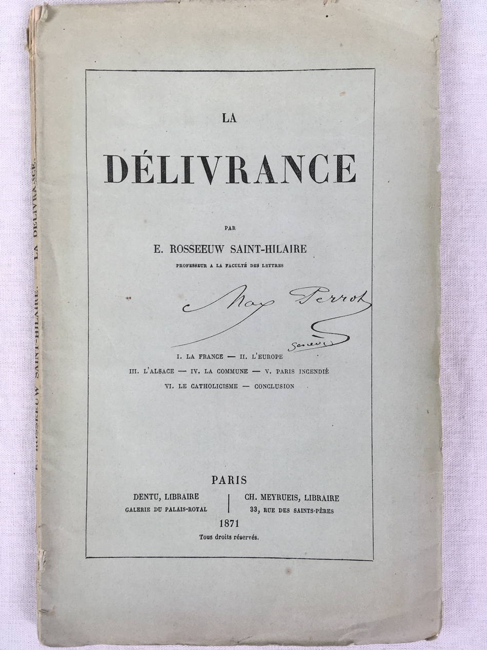 La Delivrance. I. La France, II. L'Europe, III. L'Alsace, IV. La Commune, V. Paris incendie, VI. Le Catholicisme, Paris, 1871..