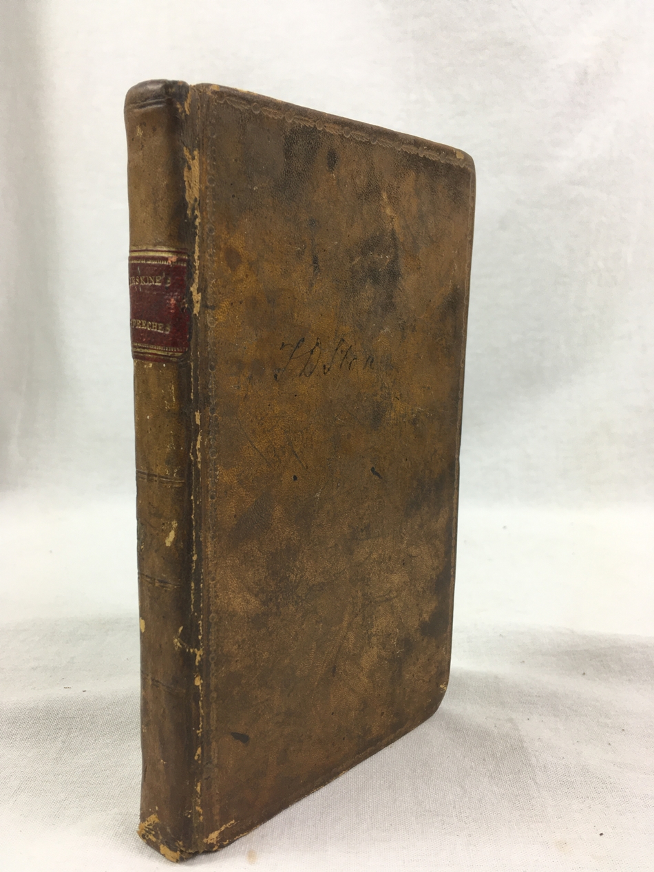 The Speeches of Lord Erskine, When at the Bar, on miscellaneous subjects. Georgetown, DC Published by Joseph Milligan, 1813.